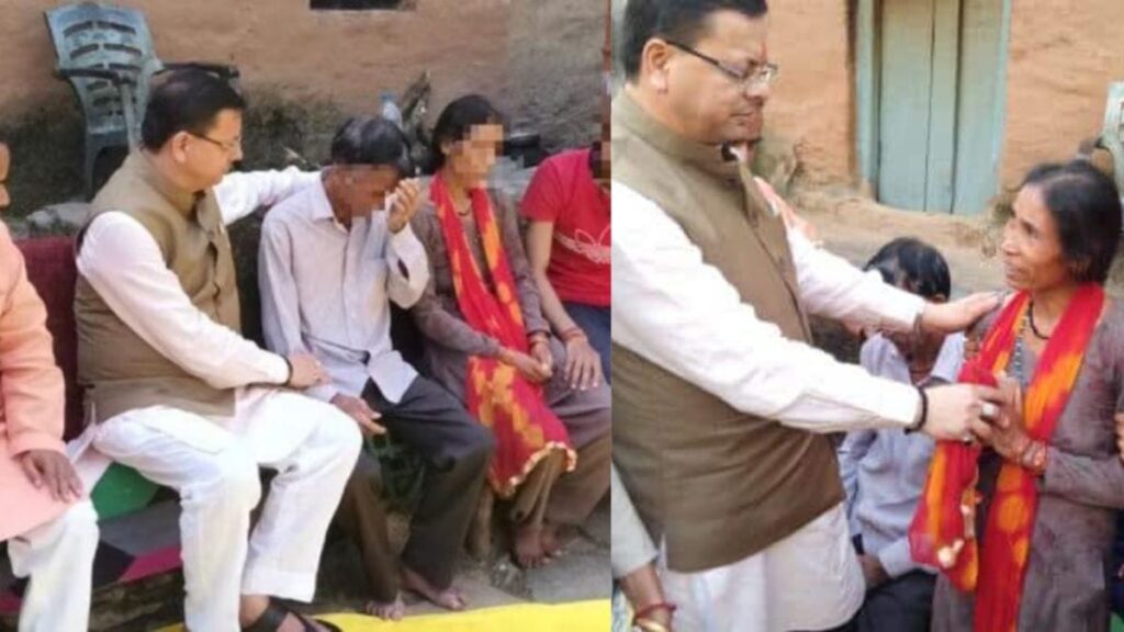 CM Dhami met Ankita's family members. Hillvani News