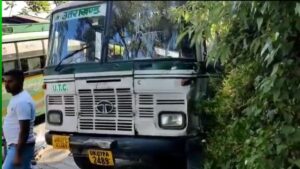 brake failure of roadways bus. Hillvani News