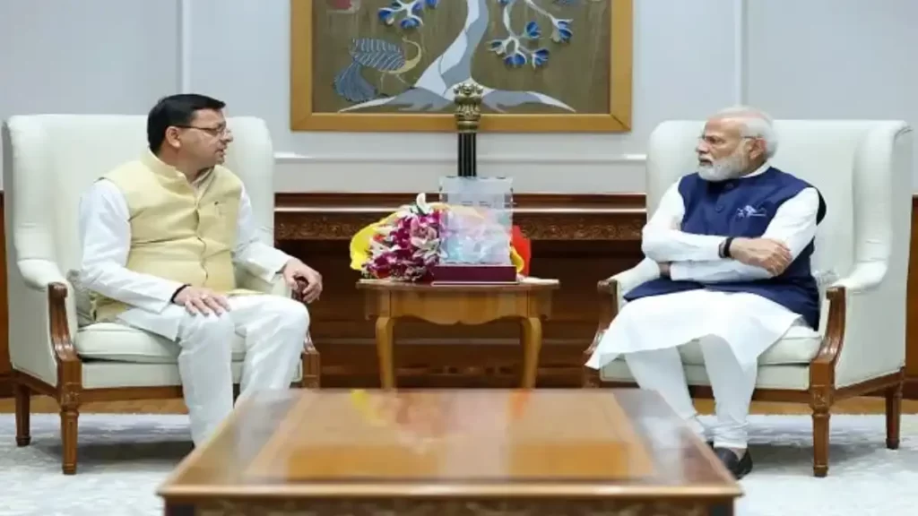 CM Dhami met PM Modi. Hillvani News