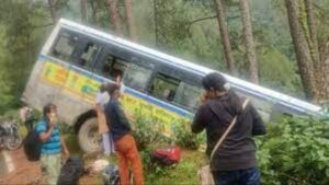 roadways bus stuck on tree. Hillvani News