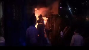 A massive fire broke out in scrap warehouse in Mussoorie