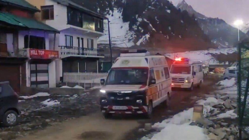 Ambulance wheels will not stop even in snowfall
