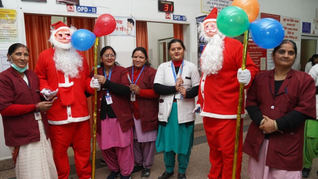 Christmas celebration took place in Shri Mahant Indiresh Hospital