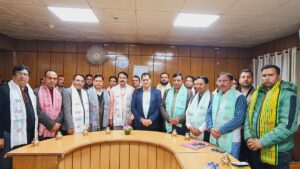 Minister Dr. Aggarwal honored the departmental officers