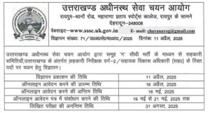 उत्तराखंड में असिस्टेंट डेवलपमेंट ऑफिसर के पदों पर भर्ती निकली