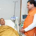 मुख्यमंत्री पुष्कर सिंह धामी ने मैक्स हॉस्पिटल में जाकर पूर्व मुख्यमंत्री भुवन चंद्र खंडूरी के स्वास्थ्य का हालचाल जाना