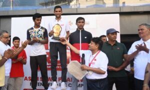 राज्य स्तरीय ‘‘रेड रन’’ मैराथन में युवाओं ने दौड़ लगाई,