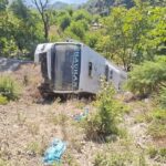 कुंजापुरी मन्दिर के दर्शन कर लौट रहे श्रदालुओं की बस दुर्घटनाग्रस्त