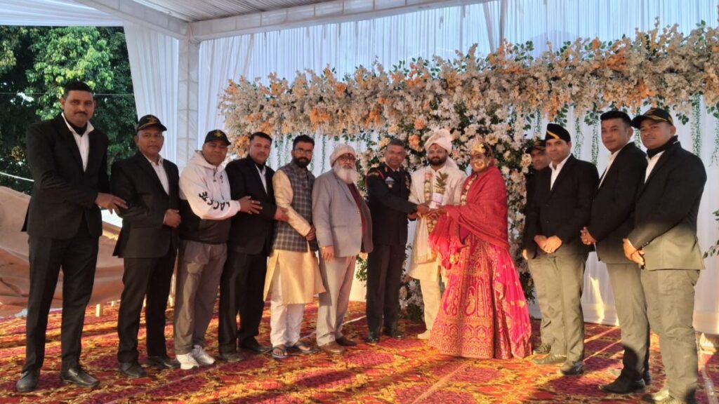 Samlaun saplings were gifted to the bride and groom at the wedding. Hillvani